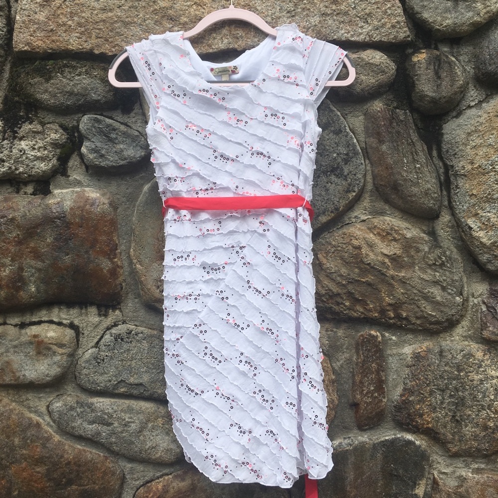 Girls Ruffle Dress with Sequins
